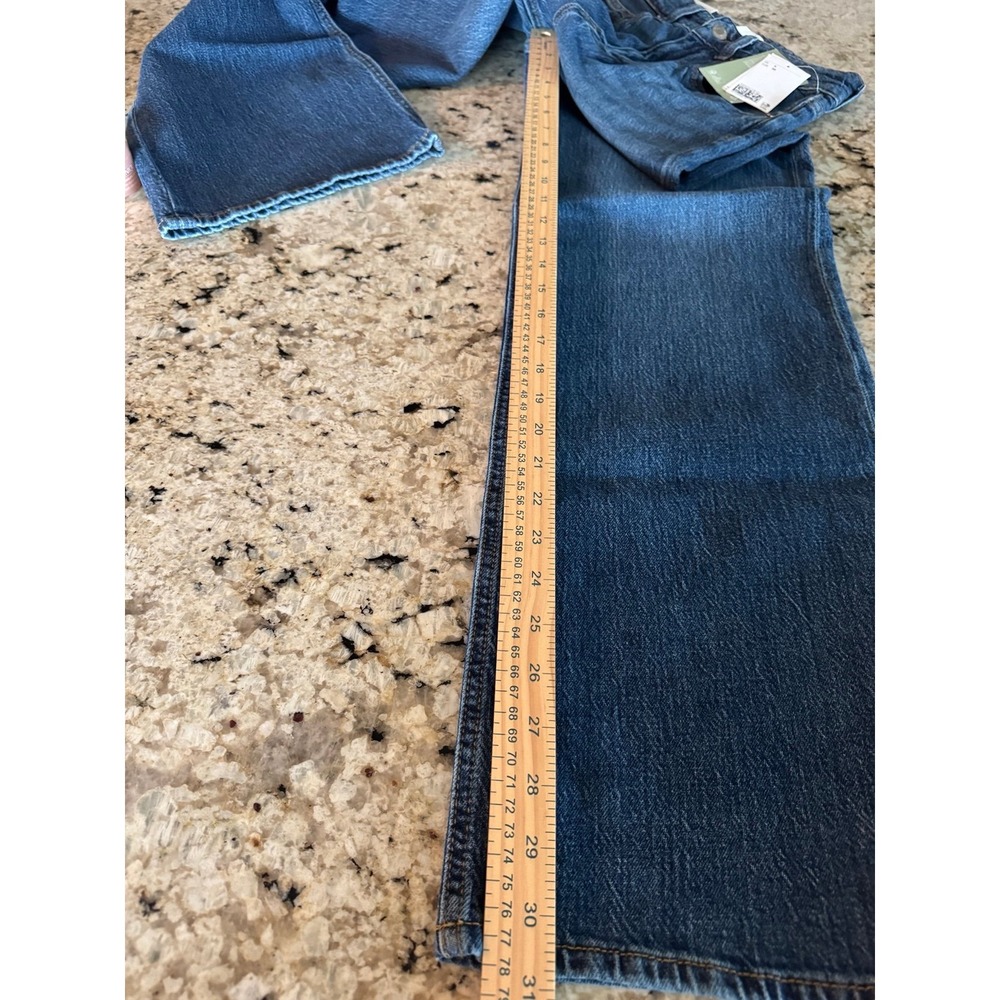 Y2K H&M Wide Leg Comfort Stretch High Waist Dark Wash  Denim Jeans NWT 26x30 - Picture 9 of 10
